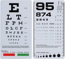 NOYOC 2 Pack Pocket Eye Chart, 2 i 1 Snellen & Rosenbaum Chart, 6,5x3.5 tommer, håndholdt dobbel sidet plast lav visjonskort for øyet eksamener (2 Pack 6 føtter)