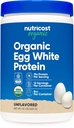 Nutricost organisk egg hvitt protein pulver 8oz (uflavorert) - 15 gram protein per servering, GMO-fri, Glutenfri