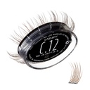 Lashify Curl 12mm Gossamer Eyelash utvidelser Påfyll, askefarge, DIY falske visker for et naturlig utseende