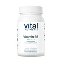 Vitale næringsstoffer Vitamin B6 | Veganmetylert B6 Vitaminer for nervesystem, Muskel, Bein Helse* | Høy potens Vitamin B6 for Menstruell Discomfort * | Gluten, Dairy, Soja Gratis | 100 Kapsler