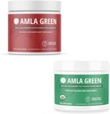 Amla pulver & grønn te Superfood Supplement, Antioksidant støtte, laget med Hibiscus (90 serveringer) & indiske goosebær (30 serveringer), organisk, vegansk