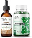 Wild & Organic Slippery Elm Tinktur 2 fl oz & Klorofyll Gummies 60 Chews