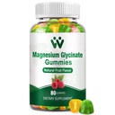Magnesium Glycinate Gummies for voksne - sukkerfri magnesiumkalium Supplement for rolig humør, muskel, bein og energi støtte, 80 gummies