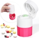 Multifunksjonell medisin Crusher og Grinder for små tabletter, fint pulver, reisepiller med cup og lagring