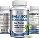 Balansekompleks for kvinner - for Vaginal helse, Herbal Detox & Cleanse, Vaginal probiotika, støtter sunne intestinal Flora, hjelper med Yest infeksjoner 60 kapsler