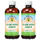 Lily Of The Desert Organic Aloe Vera Juice 2-Pack - Indre fillet, Naturlig Gut & Digestive Support, Mage Relief, 32 Fl Oz Ea