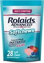 Rolaids Advanced Antacid Plus Anti-Gas Softchews, 28 Count, Blandet Berry, Heartburn og Gass Relief