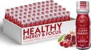 Helsome Organics - Sukkerfri energi Shots Ekstra styrke Naturlige og sunne energidrikker - Plantebaserte energitilskudd m/Vitamin B12 Lions Mane & Yerba Mate - Cherry Pomegranate Flavor 48 Pack