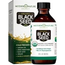 Mor natur USDA organisk svart frøolje - kald presset, uraffinert og vegansk nikkella sativa, høy thymoquinon (2%+), Omega 3 6 9 for immun, felles og hjerte støtte, hår og hud, ikke-GMO, 16oz