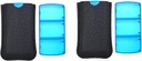 VOFOON Lille Pill Organizer 3 ganger om dagen Daglig 2 Pack, Reisepille Box for Purse Pocket, 3 Sammenligning Bærbar medisin Vitamin Case, Fish Oil Box, Supplerende boks
