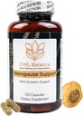 Menopause støtte for kvinner - Menopause + Perimenopause relief for varme blits, lav energi, hormon støtte - 120 herbal kapsler