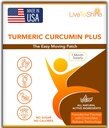Live To Shine Turmeric Curcumin Topic Patches for menn og kvinner - 30 dagers forsyning – USA laget