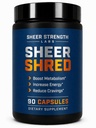 Sheer Styrke Labs Burner for menn - klinisk støttet dose, sterkeste formel - laget i USA - Premium blanding av Rauwolscine, L-karnitin, Capsaicin. 30 serveringer