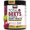 Force Factor Total Beets Ultimate Heart Helse Blood Pressure Support med CoQ10, Beet Root Powder, Grape Seed Extract, Blodtrykk Supplement for sirkulasjon, Black Cherry, 30 Serveringer