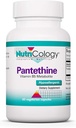 Nutricology Pantethine Supplement - Vitamin B5, Pantothenic Acid, Metabolisme Støtte, Liver Support, Cardiovaskulære Supplement, Coenzym A, 660 mg Vegetariske kapsler - 60 greve