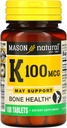 MASON NATURAL vitamin K, 100 mg, 100 tabletter