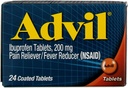 Advil Ibuprofen Pain Reliever/Fever Reduser, 200 mg belagte tabletter - 24 ct, pakke med 2