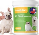Øye Tørker for hund og katt - Tear Stain Remover for kjæledyr - Hunde Eye Wipes for frigjøring og krus - Øyepleie Rengjøring Pads for å redusere dirt og Mucus Secretions - 100 stk