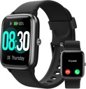 GRV Smart Watch for iOS og Android-telefoner (Answer/Make-samtaler), Klokker for menn IP68 Vanntett Smartwatch Fitness Tracker Klokke med hjertefrekvens / leep Monitor trinn kalorier Counter (svart)