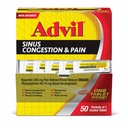 Advil Sinus Congestion og smerte, Sinus Relief Medisin, Smerte Relief og Feber Reduser med ibuprofen og Phenylephrine HCl - 50 belagte tabletter