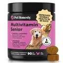 Senior Dog Multivitamin - essensielle hundevitaminer og kosttilskudd - Glukosamin, Probiotika, Omega Fish Oil for hunder Helse og hjerte-hunder Vitaminer Helseforsyninger (Duck 90 ct)
