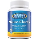 Nutrition Essentials Nootropic Brain Support Supplement - Koffein-fri kapsler som støtter hjernen - Brain Support piller med St. John's Wort og Ginkgo Biloba
