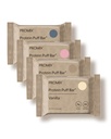 PrMedium Ernæring Protein Puff Bars - Variety Pack - Vanilla, Sjokolade, Jordbær, Blåbær - Marshmallow Crispy Treat - høyprotein & lav kalori - 12 Bars