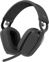 Logitech Zone Vibe 100 lettvekts Trådløs over øret hodetelefoner med støy Avbryt mikrofon, Avansert flerpunkts Bluetooth-hodesett, Arbeider med lag, Google Meet, Zoom, Mac/PC - Grafitt