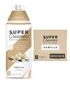 SUPER COFFEE Creamer | Sukkerfri | 25.4 Fl Oz, pakke med 6 | Keto kaffe creamer | 0g sukker, 1g protein, 15 kalorier | Vanilla