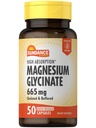 Sundance Magnesium Glycinate Kapsler | 665 mg | 50 Hurtigutgivelse piller | Ikke-GMO og Glutenfri Supplement