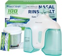 Elektrisk Nasal Irrigasjonssystem med 150 saltpakker, 2 Modes Nese Renser med selvklebende og automatisk avfallssamlingsfunksjon for Sinus Relief Runny Nese, Nasal Congestion