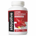 StayAlive Cayenne Pepper Capsules 960 mg Super Extract med Ginger, hvitløk, gurkemeie, Beet Root, Black Pepper, 120 Cayenne Capsules, Støtte Cardiovaskulære og immunsystem, Capsaicin Supplement piller