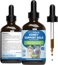Kjæledyr velvære Nyre støtter gull for katter - støtter sunn nyrefunksjon, flytende balanse, energinivå, Rehmannia, Dong Quai - Veterinærformulert Herbal Supplement 4 oz (118 ml)