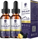 (2 Pakke) Shilajit for menn og kvinner, 16-i-1 Flytende Shilajit Drops, Trace Minerals, Ginseng, Turmeric, Ashwagandha, Immunstøtte, Energiforsterkning & Joint Health, 2 FL. Oz