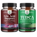 Bundle av Herbal Uric Acid Cleanse og Detox og avansert TUDCA Liver Support Supplement - Essential Daily Nyre Cleanse og Uric Acid Support - for Gallbladder Liver og Nyre støtte