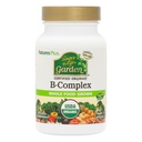 NaturesPlus Kilde til Livshage B-Complex - 60 kapsler - Komplett vitamin B Supplement - USDA Økologisk, Ikke-GMO, Vegansk, Glutenfri - 30 Services