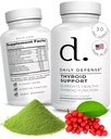Thyroid Supplement - Magnesium, Iodin, Ashwagandha, Vitamin B12, & sink for Thyroid Support for menn og kvinner - Vegansk kosttilskudd for kvinner og menn, 60 kapsler