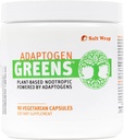 Salt Wrap Adaptogen Greens - Mind-Body Resilience Formula - Koffeinfri nootropisk for stress, fokus og kognitiv ytelse - 90 kapsler