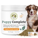 Wholistic Pet Organics Puppy Complete - Hund Multivitamin pulver - 1 Lb - Daglige hund vitaminer og kosttilskudd for hjemmelaget mat - Immunsystem, hud, Coat & generell helse - Små og store avler
