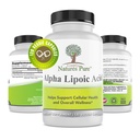 Bare naturer ren Alpha Lipoic Acid 600mg 120 Veggie kapsler, ikke-GMO Thioctic Acid 4 måneders forsyning