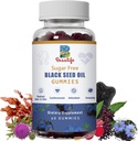 Svart Seed Olje Gummies, Svart Seed Oil, Hav Moss, Ashwagandha, Elderbær, Turmeric, Vitamin C, D, sink, Beet Root Powder, Støtte Immunsystem, Liver , Cardiovaskulær helse, strålende hår & hud