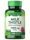 Naturens sannhet Milk Thistle Supplement | 200 kapsler | Ikke-GMO og Glutenfri frøekstrakt | Silymarin Marianum