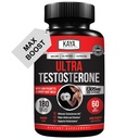 Kaya Naturals UltraTest- menns T Booster med Tongkat Ali, Horny Goat Weed, Tribulus - naturlig treningstilskudd for energi, utholdenhet og styrke booster - 180 greve