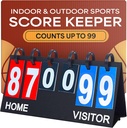 Upstreet Scoreboard/Score Keeper for innendørs og utendørs idrett - Ping Pong/Baseball/Tennis/Basketball Scoreboard eller Varsity Scoreboards/Volleyball Scorekeeper - Portable Scoreboard Flips opp til 99