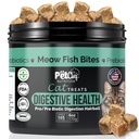 Kjæledyr Chef Meow Bites: Premium Pro & Prebiotic Digestion Cat Treats - Forbedre Digestion - Bedre Tan Fortiflora Probiotika for katter - Stopper Cat Digestion Alle aldre