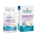 Nordic Naturals Complete Omega-D3, Lemon Flavor - 60 Soft Gels - 565 mg Omega-3 + 70 mg GLA + 1000 IU Vitamin D3 - EPA & DHA - Sunn hud, kognisjon og positiv humør - ikke-GMO - 30 Services