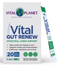 Vital Planet - Vital Gut Renew pulver Supplement for Leaky Gut Repair med L-Glutamine, Marshmallow og Ginger Root, DGL Licorie Root og Organic Aloe Vera, L Glutamin 6000mg, 20 Single Server pakker