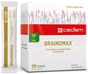 Sveits BRAINOMAX 20 pulver Sticks, Brain Booster Supplement, Cherry-Vanilla Flavor med Citicolin, N-acetyl-L-Carnitin, Nootropic Brain Supplements for hukommelse og fokus, Kognitiv støtte