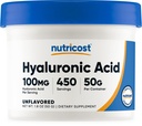 Nutricost Hyaluronsyre pulver 50 gram - vannløselig, fint pulver, glutenfri, ikke-GMO