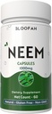 Neem Leaf Capsules 1000 mg pulver | Azadirachta Indica Herbal Supplement | Ikke-GMO, Glutenfri, Ingen kunstige additiver | Pure Neem Powder (60 Count (Pack of 1))